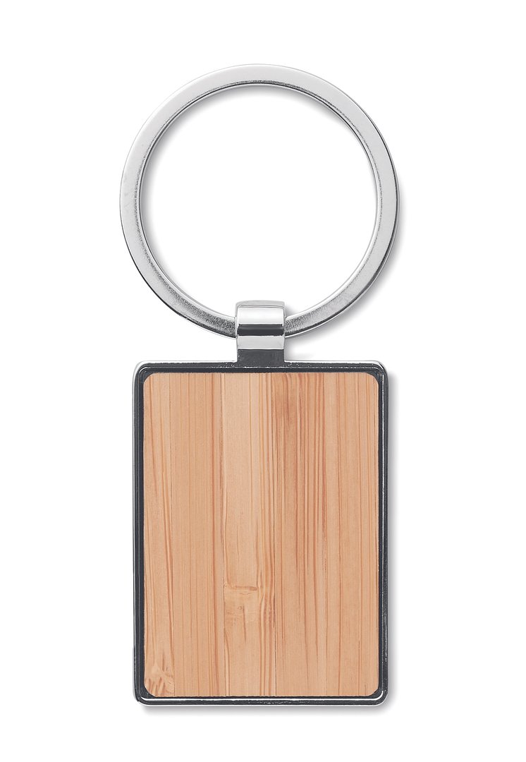Schlüsselring Bambus, eckig Köbik