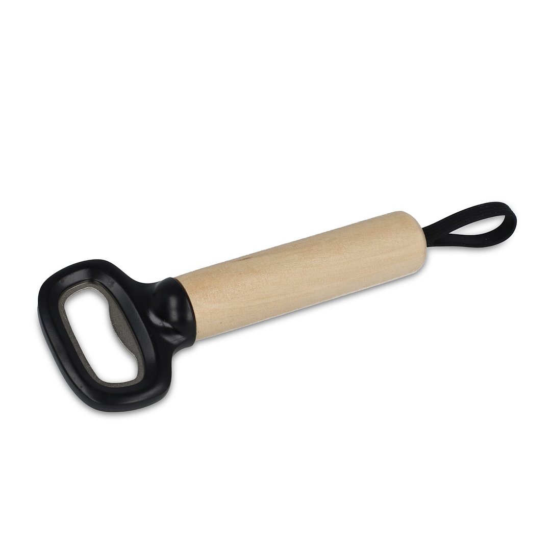 Flaschenöffner mit Holzgriff und Riemen Warleych