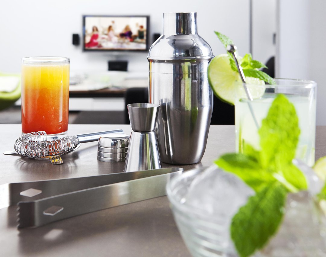 Cocktailshaker-Set aus Edelstahl Duris