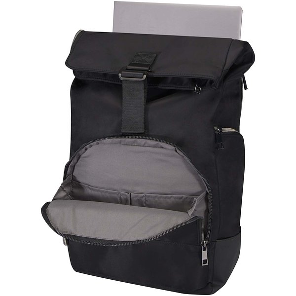 15" Rolltop-Rucksack aus recyceltem GRS-Material 18 L - Grilen