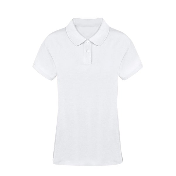 Erwachsene Frauen Weiss Polo-Shirt Idpan