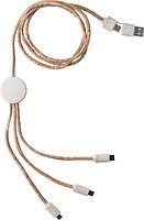 Ladekabel Utzas | Kork | 4-in-1 | 1,20 m