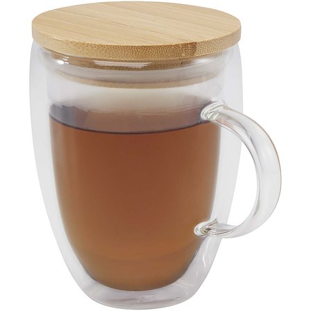350 ml Glasbecher mit Bambusdeckel - Bignata
