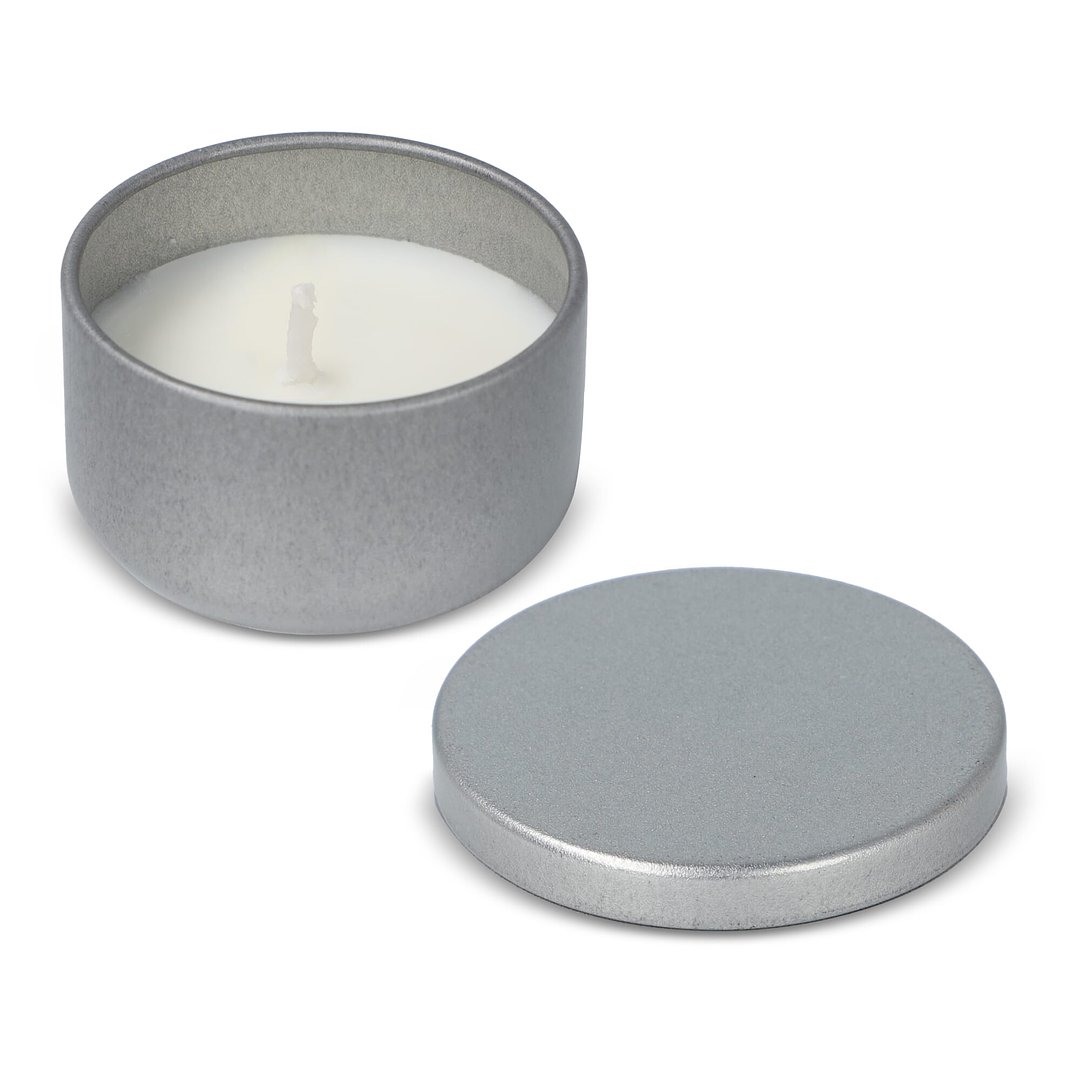 Asana unparfümierte Kerze auf Pflanzenbasis in recycelter Dose Menjast