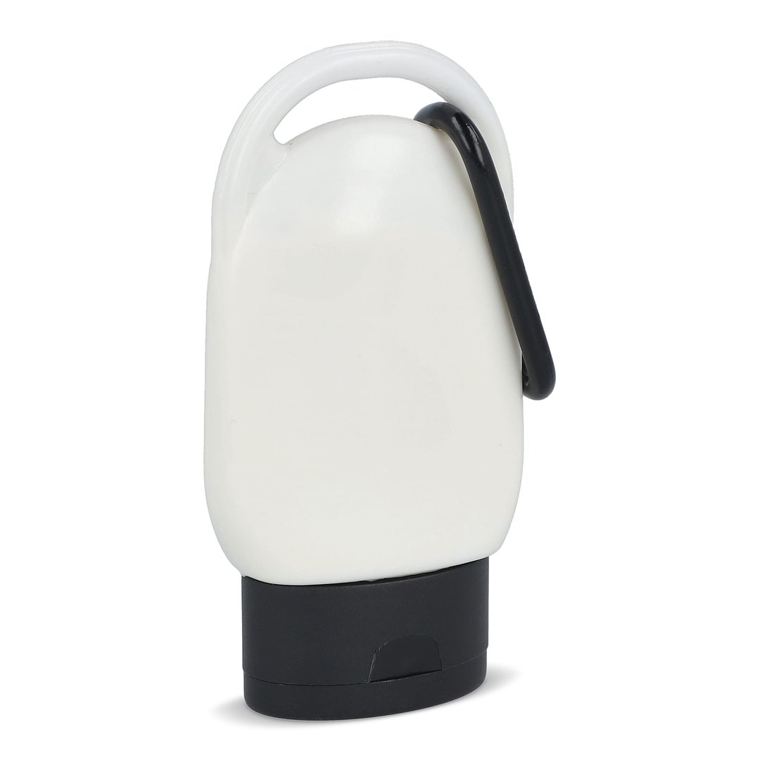 Sonnenschutzlotion mit Karabiner SPF30 aus recyceltem Material Hatrudi