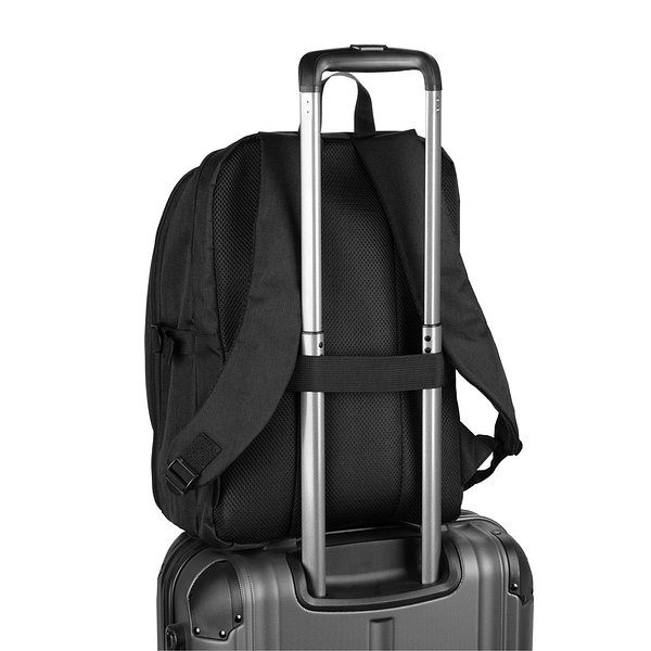 Reiserucksack mit komplett öffnendem Fach aus recyceltem 300D Polyester, 16" Lurica