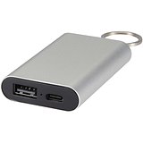 2000 mAh Powerbank aus recyceltem Aluminium mit Schlüsselanhänger - Ferg