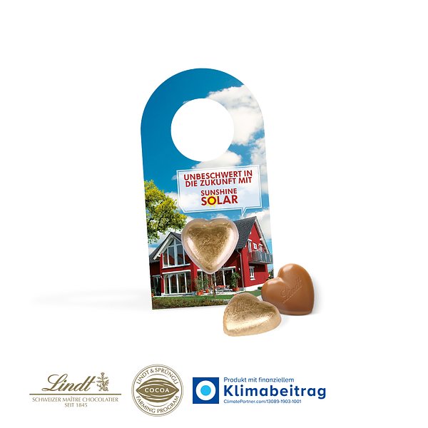 Schokokarte „Business“ Flaschenanhänger