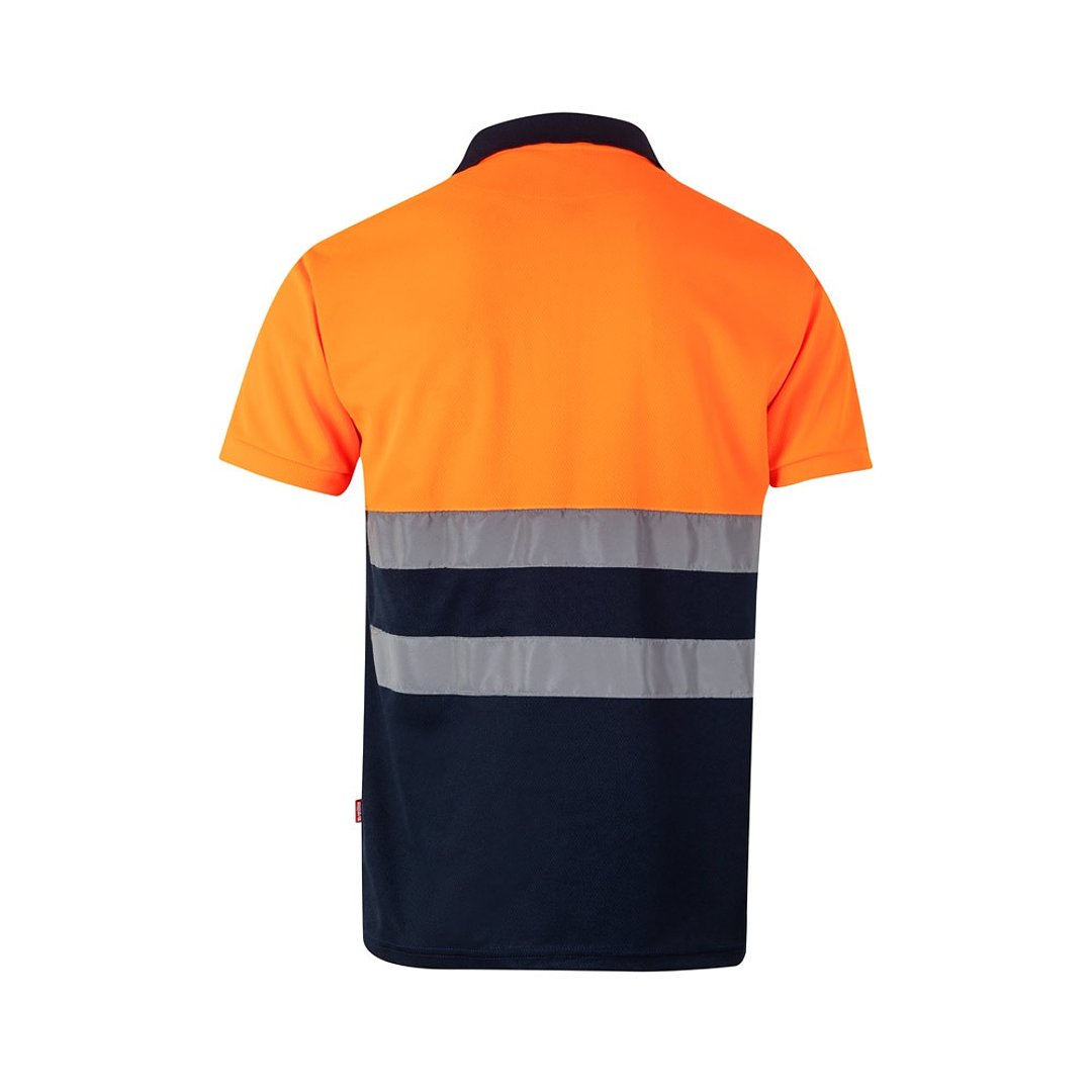 Zweifarbiges Poloshirt im Bird-Eye-Design (160g/m²) mit kurzen Ärmeln, aus Polyester (100%) Mudyli