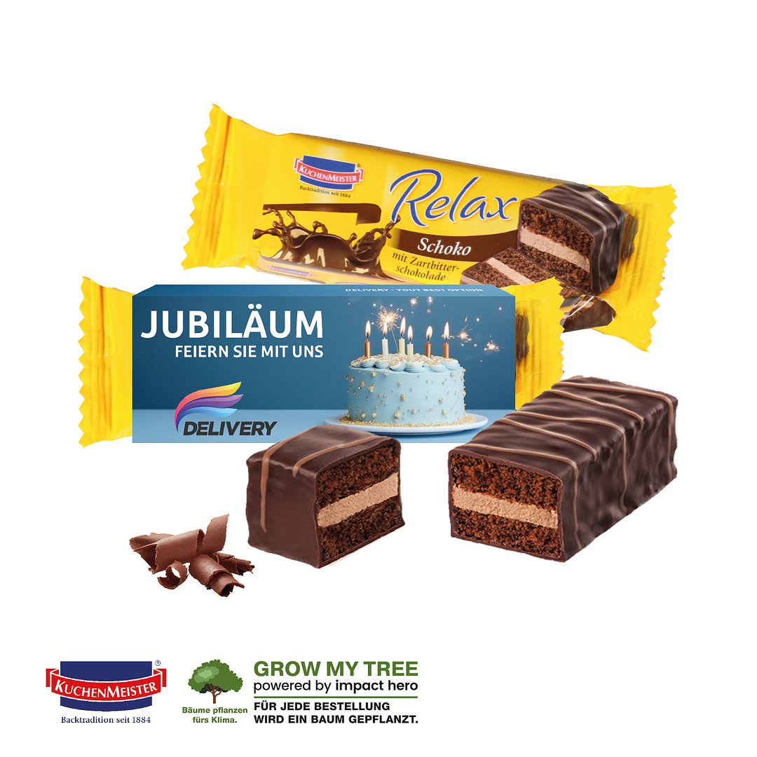 MINI KUCHEN MIT WERBEBANDEROLE