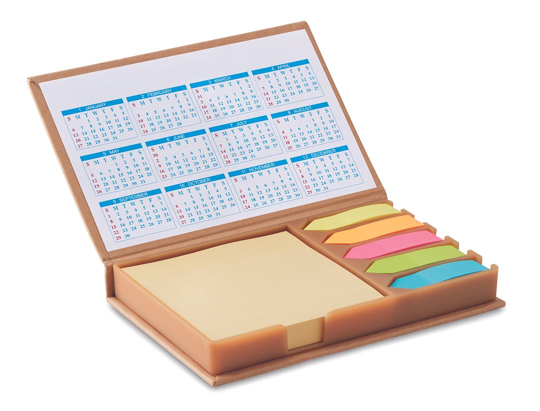 Notizzettelhalter mit Kalender Benin