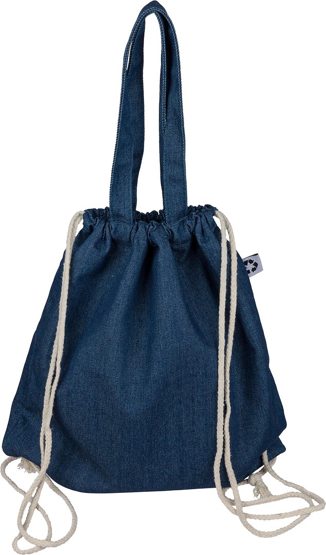 Recycelte Denim-Kordeltasche Leycile
