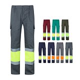 Zweifarbige Hose aus Twill (210 g/m²), gefüttert, mit mehreren Taschen, aus Baumwolle (20%) und Polyester (80%) Benina