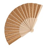 Fächer aus Holz mit Korkgewebe Dumeniga