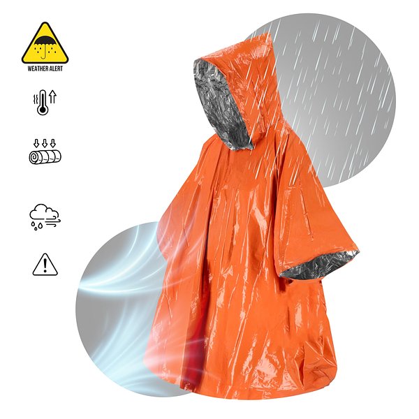 2-in-1-Thermoponcho für Outdoor Notfälle Durenas