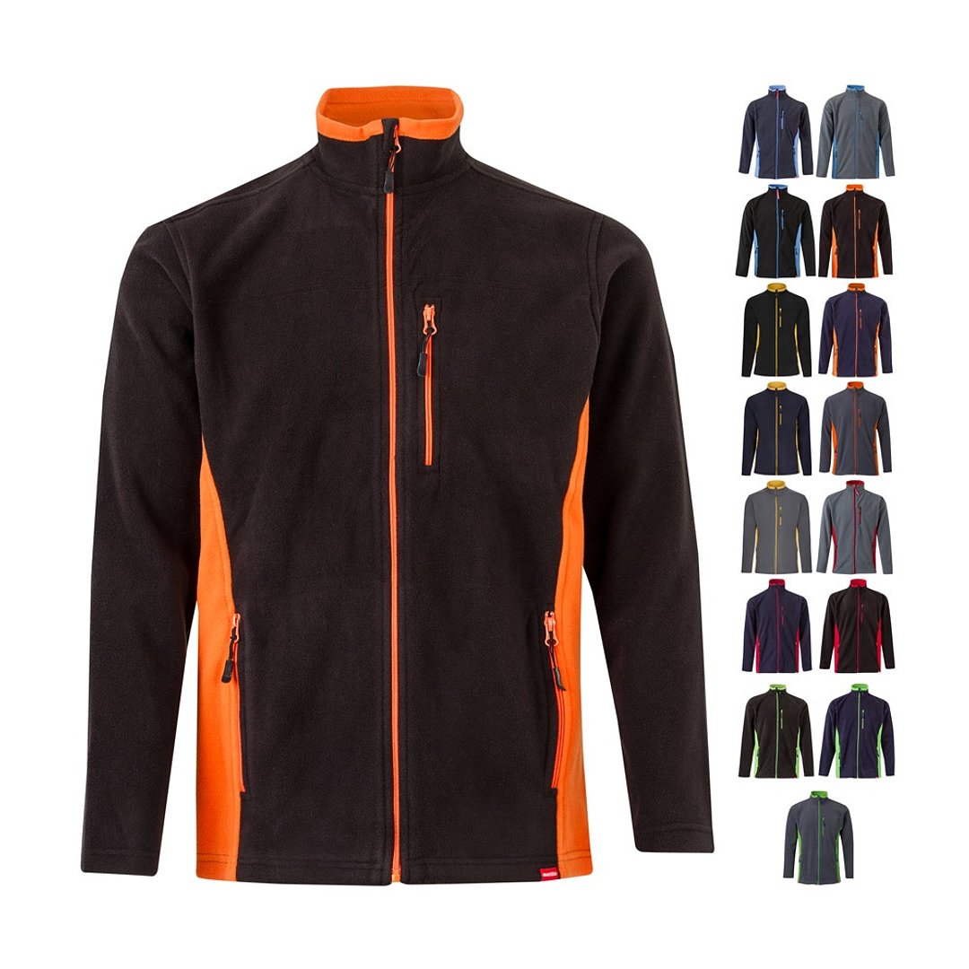 Zweifarbige Fleecejacke (220g/m²) aus Polyester (100%) Buoreni