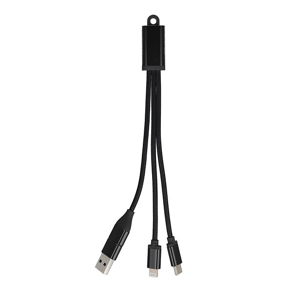2-in-1-Ladekabel USB-A/C zu USB-C & Lightning Aluminium Menanrg
