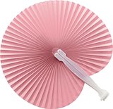 Handfächer Buonna | Papier | Weisser Griff