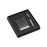 Schreibset bestehend aus Kugelschreiber und Kartenetui Aitaran