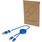 30 cm 5-in-1 Kabel aus recyceltem Kunststoff für Datenübertragung und 27W Schnellladung - Hate