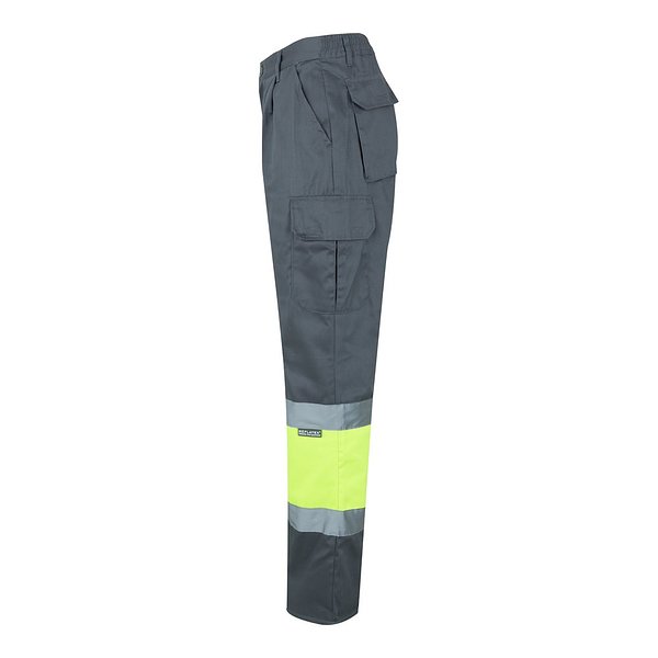 Zweifarbige Twill-Hose mit mehreren Taschen (210 g/m²), aus Baumwolle (20%) und Polyester (80%) Steiler
