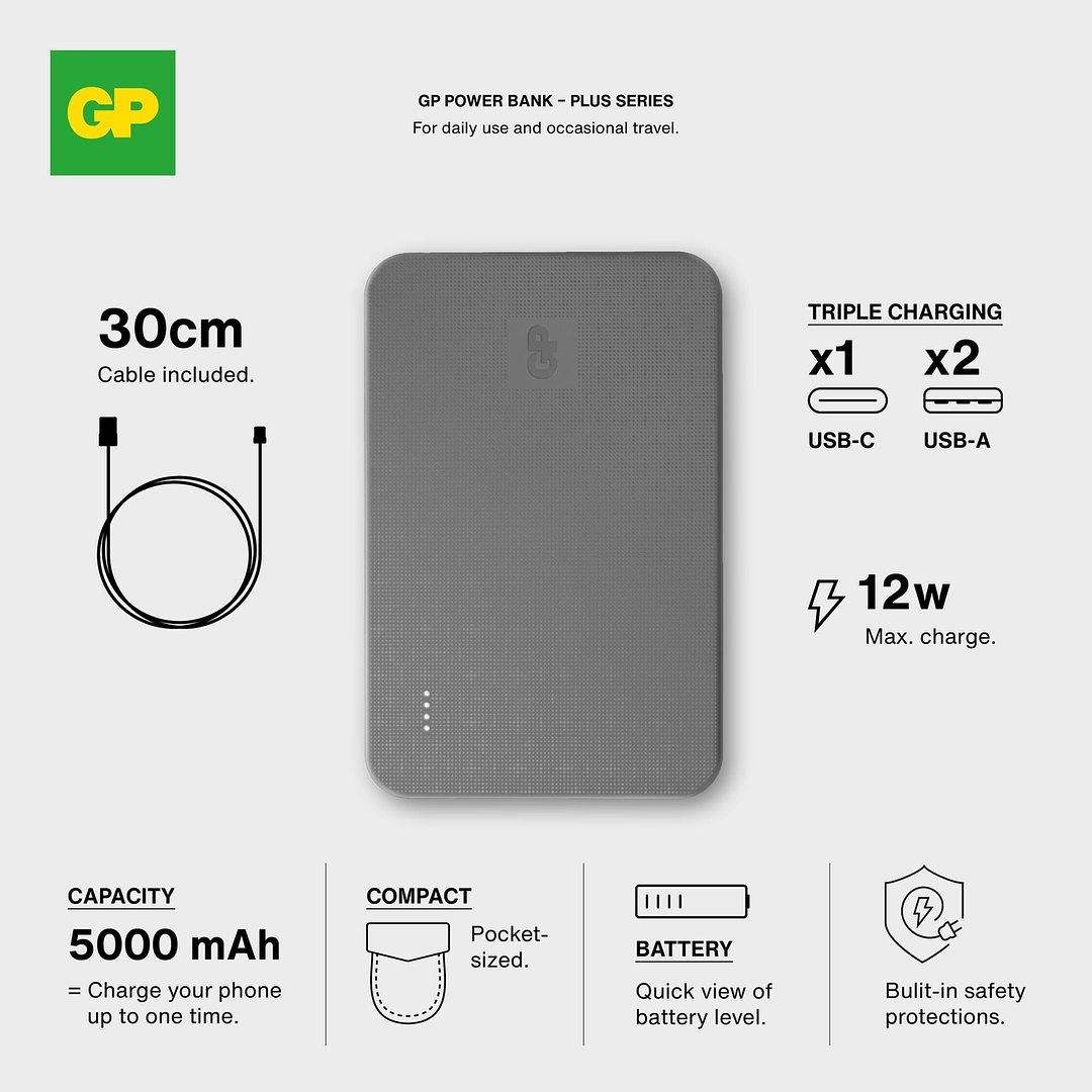 B+ Serie Powerbank 5000 mAh Fadis