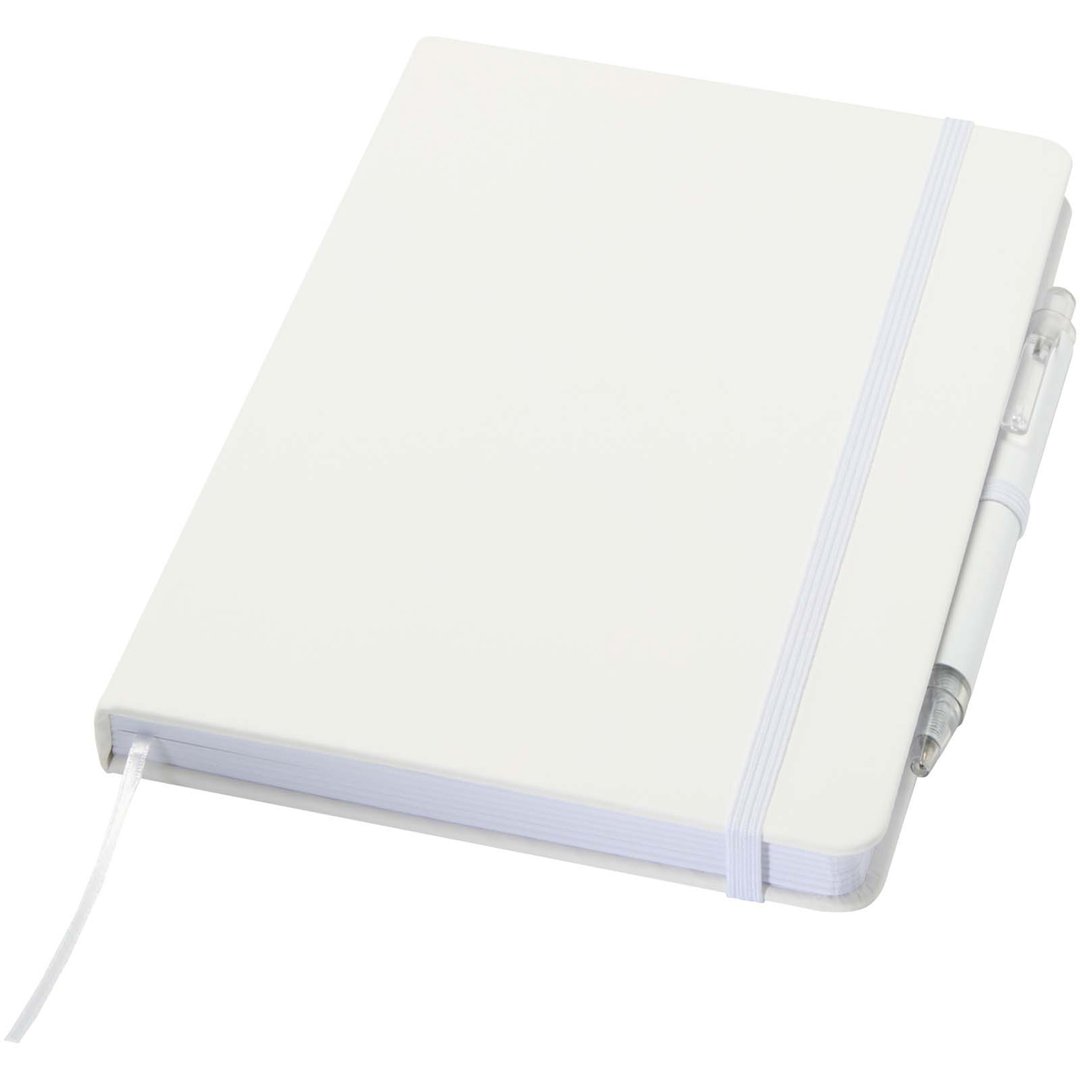 Set A5 Hardcover Notizbuch aus Recyclingpapier und einem Kugelschreiber - Andri