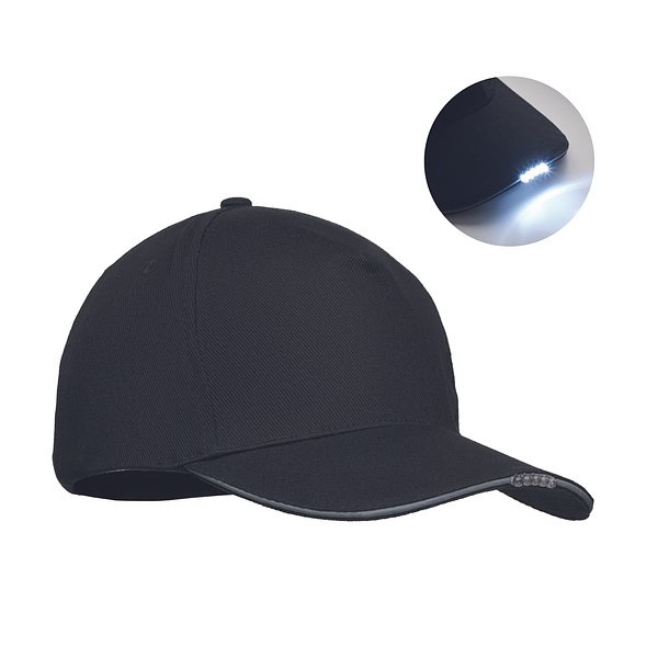 Baseball Kappe mit LED 220g/m² Ansehie