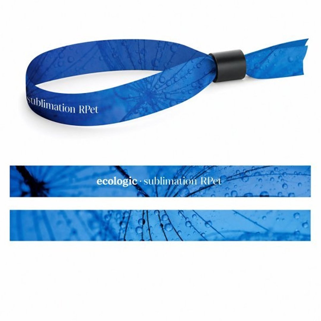Gedrucktes Muster von Lanyard SUBLIMATION Slim II (15 mm) Armband aus recyceltem Polyester (100% rPET) Giust