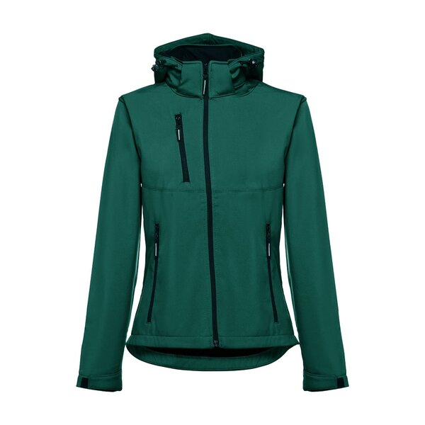 Softshelljacke für Damen, mit abnehmbarer Kapuze Badala