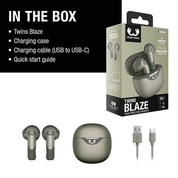 Twins Blaze - True Wireless earbuds with ENC Hatian