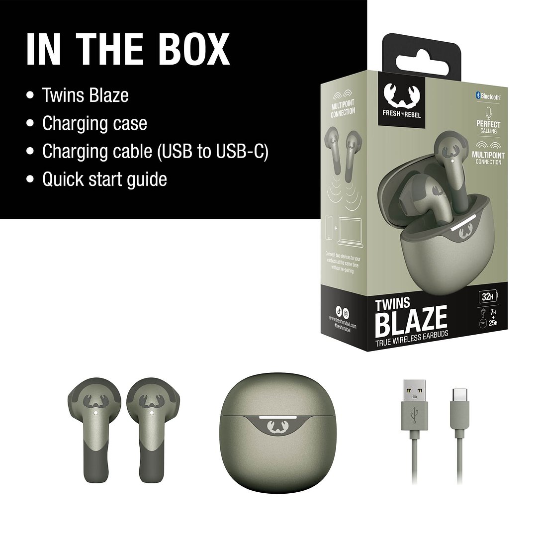 Twins Blaze - True Wireless earbuds with ENC Hatian