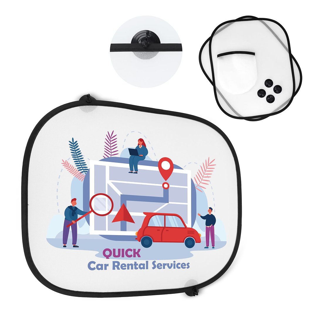 Sonnenblende, 2er-Set mit Etui Sublimation Doldivrs