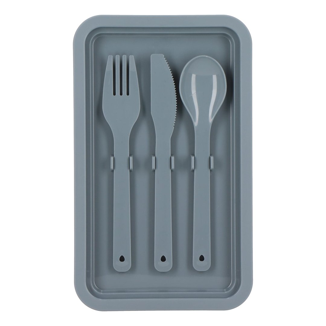 Doppelte Lunchbox mit Besteck Ylanin