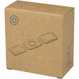 15 W 3-in-1 zusammenklappbares kabelloses Ladegerät aus recyceltem Kunststoff - Vicatri