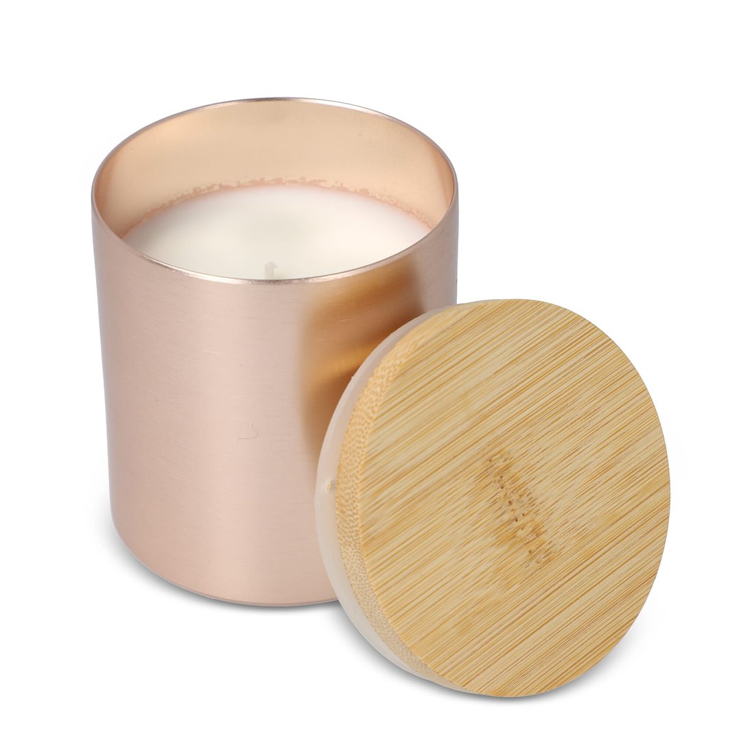 Bhakti-Duftkerze auf pflanzlicher Basis in recyceltem Aluminiumgefäß Elinele