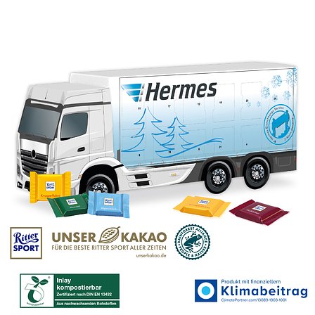 3D Adventskalender „LKW“ Ritter SPORT, Inlay kompostierbar