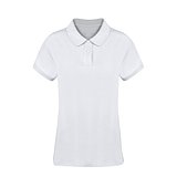 Erwachsene Frauen Weiss Polo-Shirt Idpan