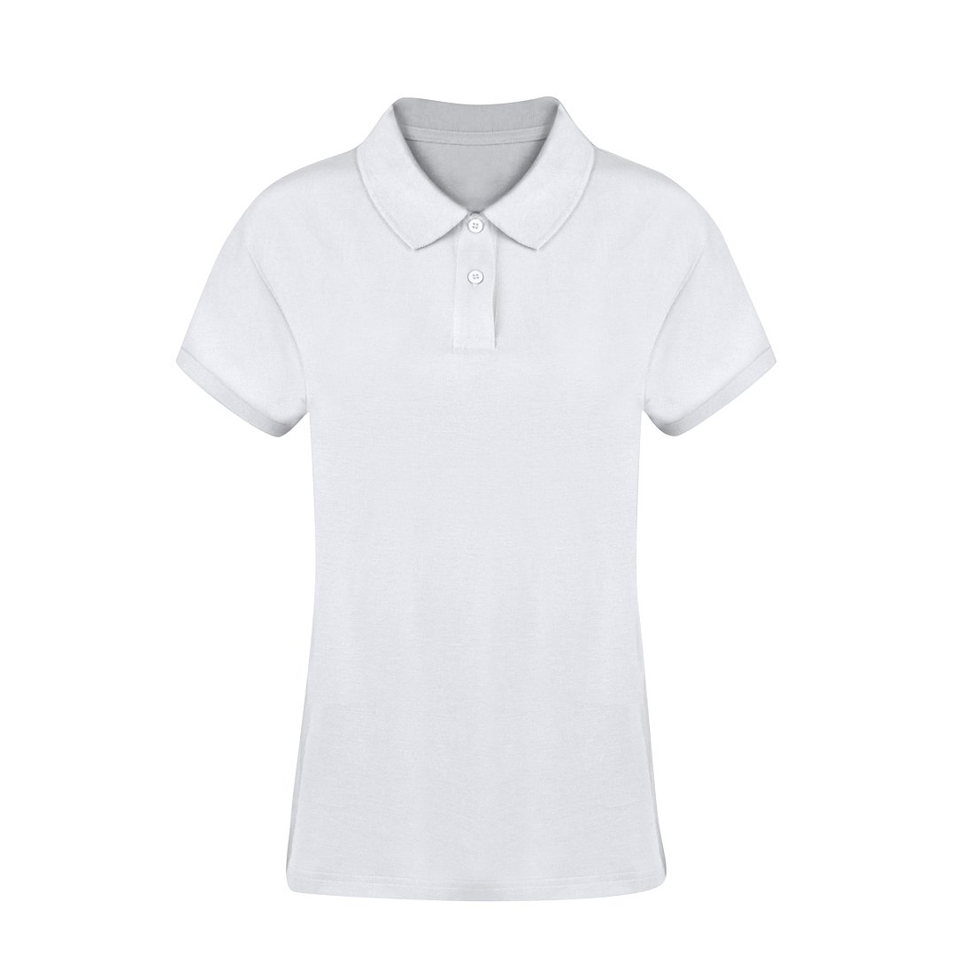 Erwachsene Frauen Weiss Polo-Shirt Idpan