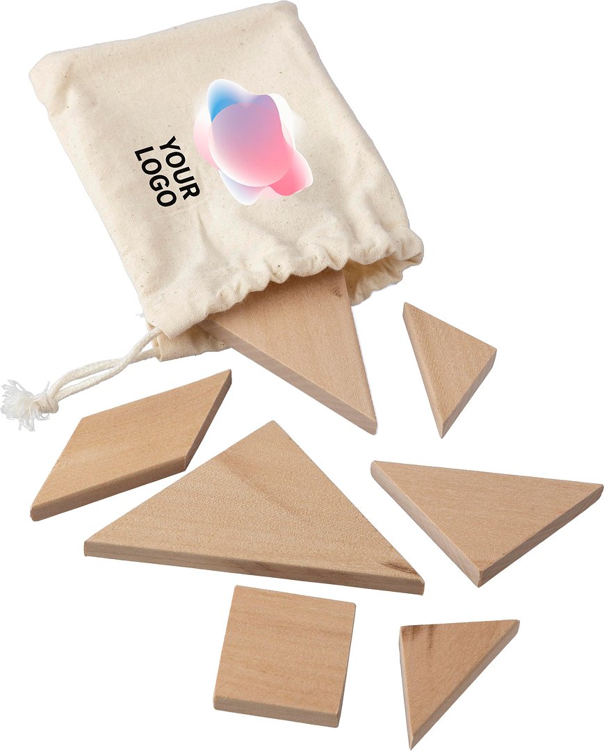 Natürliches Holz-Tangram-Puzzle Steilgn