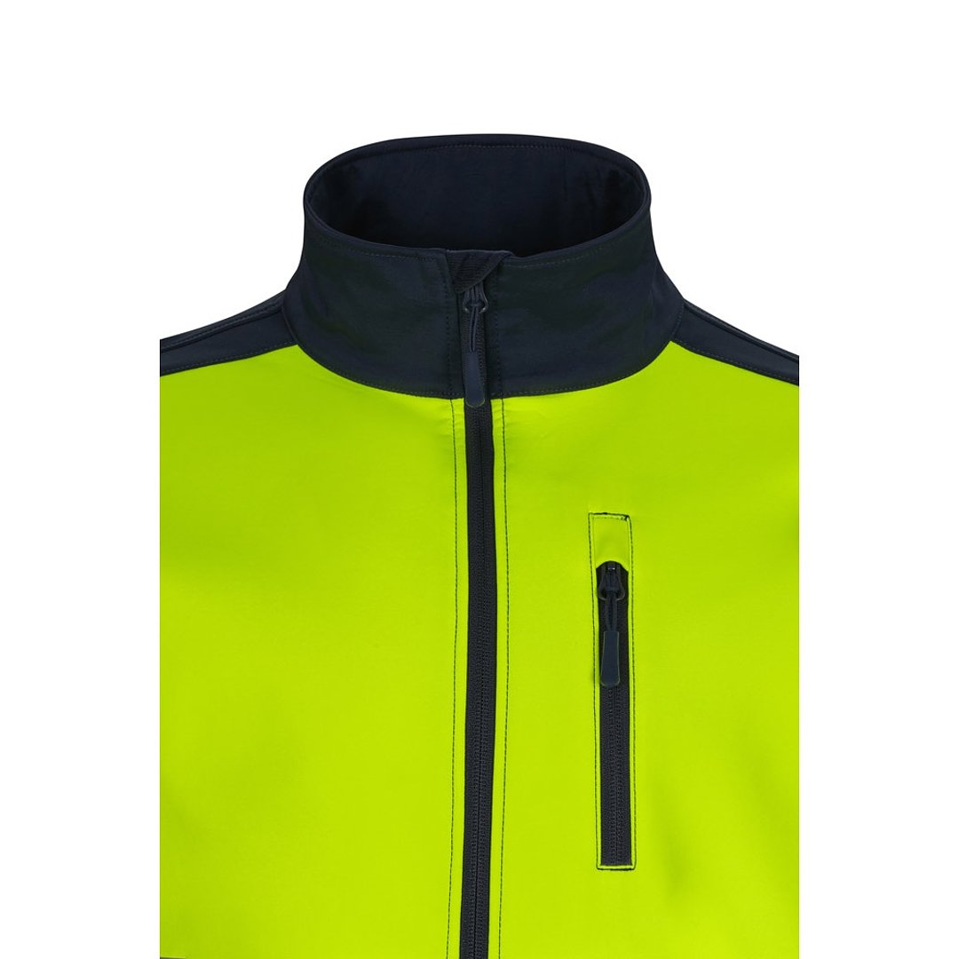 Zweifarbige Softshell-Jacke (280 g/m²) aus Polyester (96 %) und Elastan (4 %) Bistga