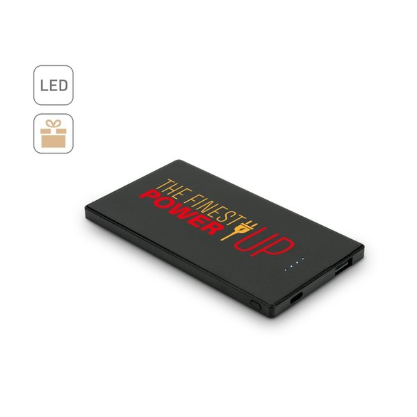 Powerbank Slim mit 5'000 mAh aus Edelstahl Razensepan