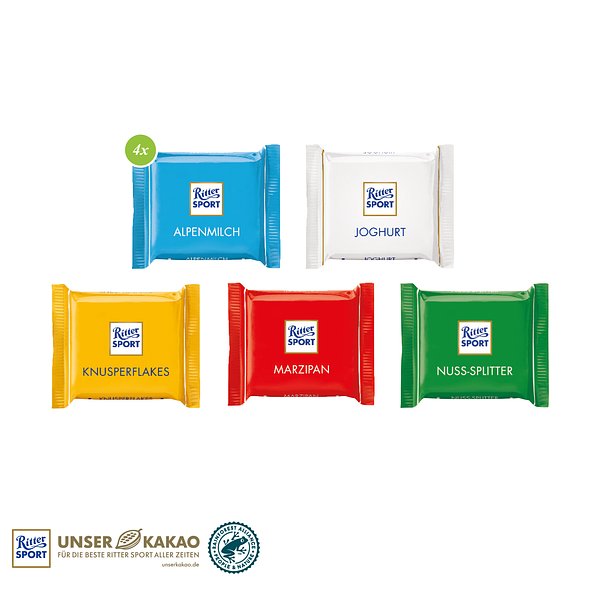 Mini-Grusskarte mit Ritter SPORT Schokolade