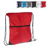 Kordelzugtasche 210T R-PET mit Reißverschluss Rueli