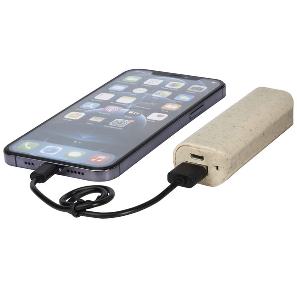 1200 mAh Weizenstroh Powerbank - Natrudi