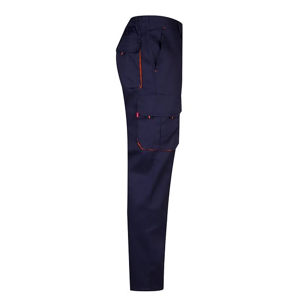 Zweifarbige Twill-Hose mit mehreren Taschen (200 g/m²), aus Baumwolle (35 %) und Polyester (65 %) Leenico