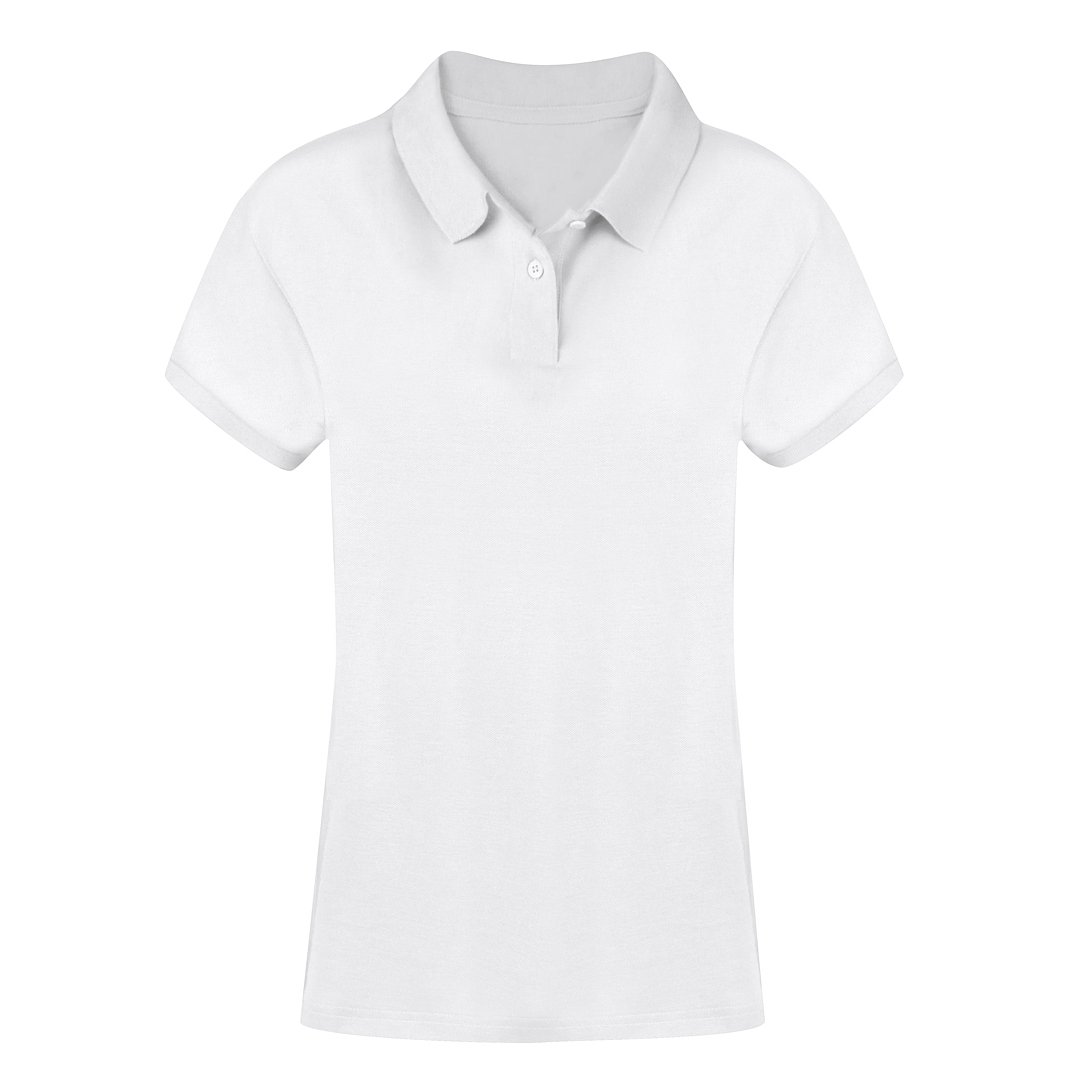Erwachsene Frauen Weiss Polo-Shirt Idpan