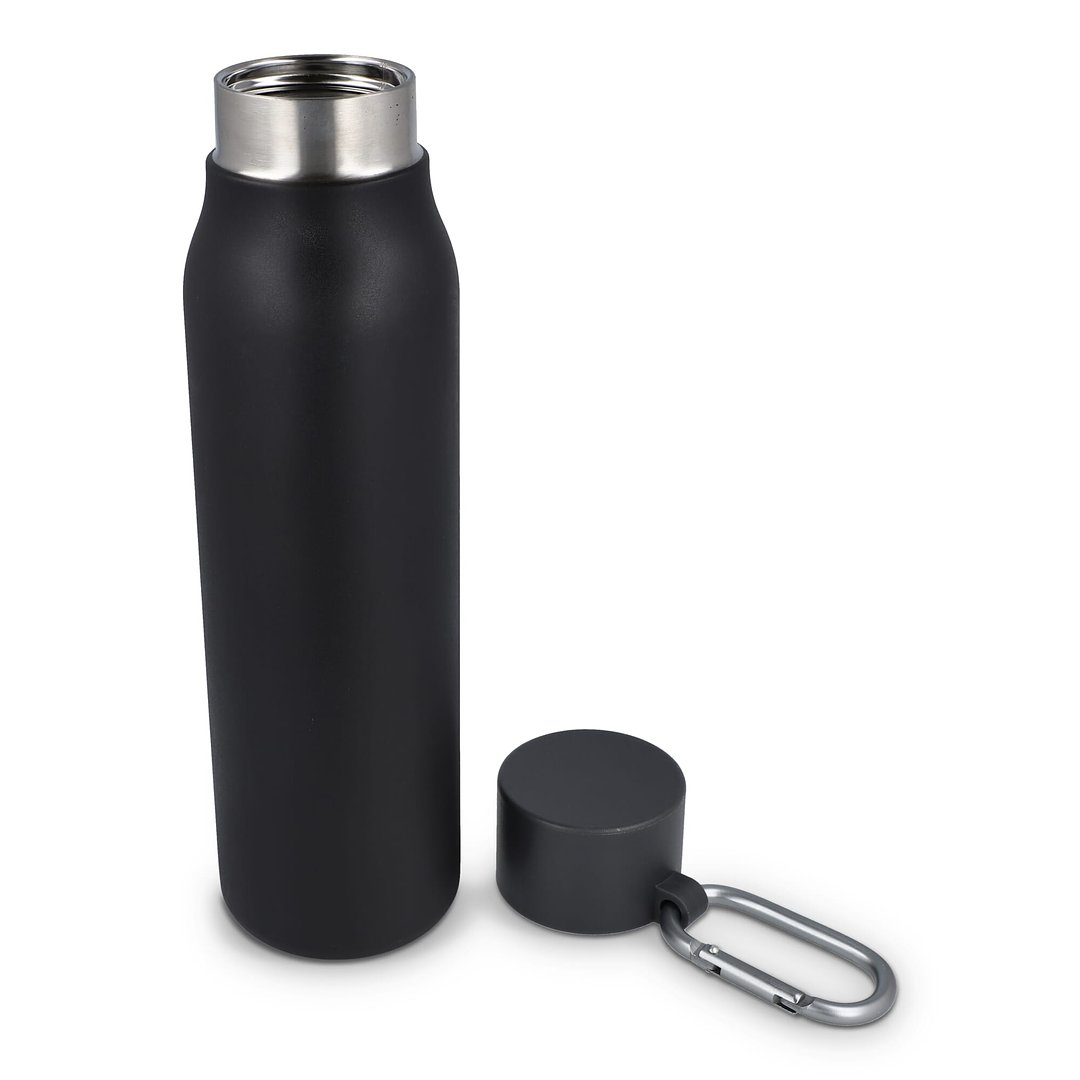 Karabiner mattierte Isolierflasche 600 ml Paunas
