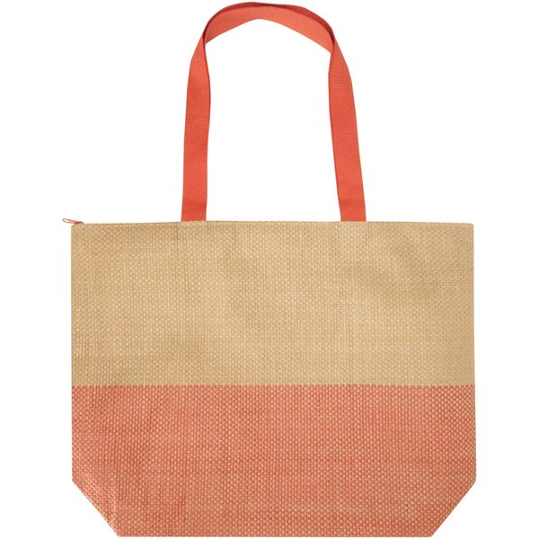 Grosse Strohpapier Tragetasche mit Reissverschluss, 21 l - Jürgin