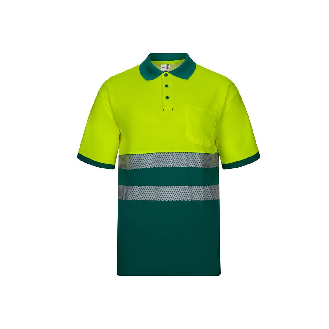 Zweifarbiges Piqué-Poloshirt (150g/m²) mit kurzen Ärmeln, aus Baumwolle (55%) und Polyester (45%) Lixja